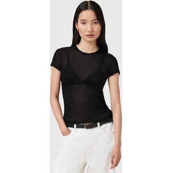 Tričko AllSaints JUNE dámské, černá barva, W182JC 99X, vel. XS