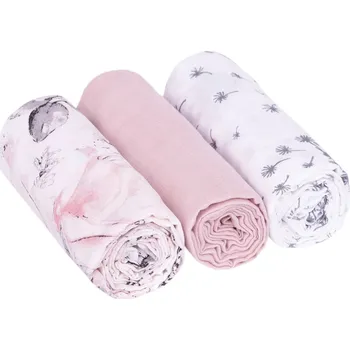 látková plena Inf Mušelínová plena 3 ks Květy