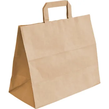 Nákupní taška Eobaly.cz Taška papírová 320x160x270 na menuboxy, plochá držadla 250 ks