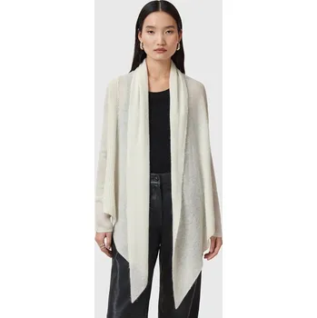 Dámský svetr Kardigan s příměsí vlny AllSaints HARPER dámský, bílá barva, W052KC 00X, vel. S