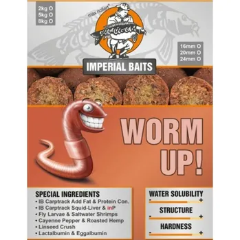 Boilies Imperial Baits Carptrack Boilie - Worm Up - 30 mm Hmotnost: 1 kg