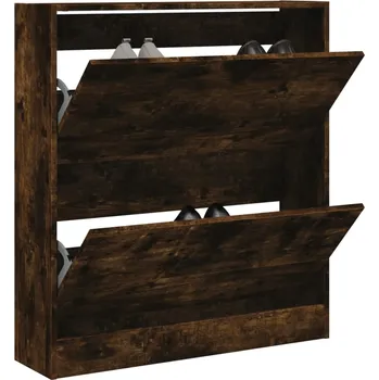 Botník Botník kouřový dub 80 x 21 x 87,5 cm kompozitní dřevo Hnědá839921