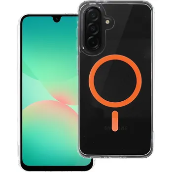 Náhradní kryt pro mobilní telefon Kryt Drop Glue Barevný kroužek Mag Cover s MagSafe Samsung Galaxy A16 Orange