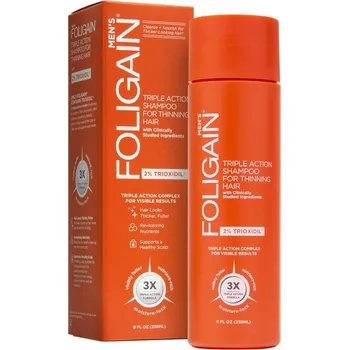 Přípravek proti padání vlasů Foligain - Triple Action šampon muži - 236 ml