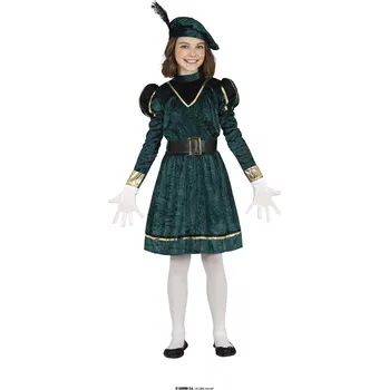 Karnevalový kostým Guirma Páže zelený dětský kostým Velikost: 10 – 12 let