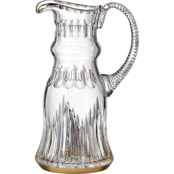 Bohemia Crystal Ručně broušený džbán Prisma Line Gold 1200ml