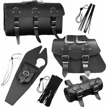 Zavazadlo na motocykl Brašny Kufry Rolka s Třásněmi Sada 21A YAMAHA VIRAGO 125