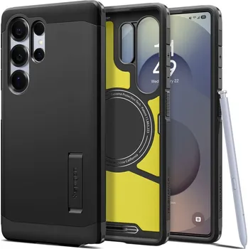 Pouzdro na mobilní telefon Spigen Tough Armor MagSafe pro Samsung Galaxy S25 Ultra černé
