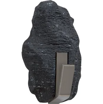 Držák na ručník SPIRELLA Spirella háček na ručníky SPALIKE, tmavě šedý, plast-zamak, samolepící, 51 x 85 mm, 10.20105