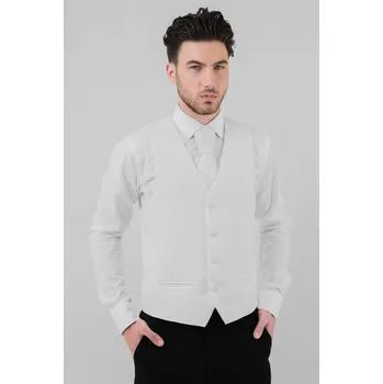 Pánská vesta Avantgard Set vesta, regata a kapesníček bílá 552-9337