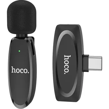 Mikrofon Hoco Bezdrátový lavórový mikrofon typu C L15 Black