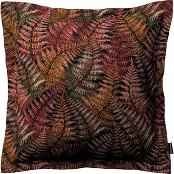 Povlak na polštářek Povlak na polštář 45x45 bordó-zlaté kapradinové listy