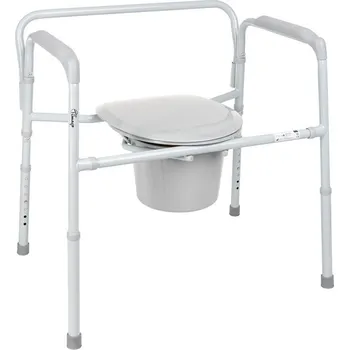 Toaletní křeslo Timago Maximus skládací bariatické toaletní křeslo šedé