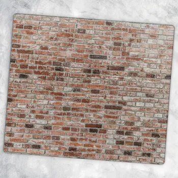 Obraz Tvrzené Multifunkční Skleněné Prkénko/Deska Rustikální Cihla 60x52