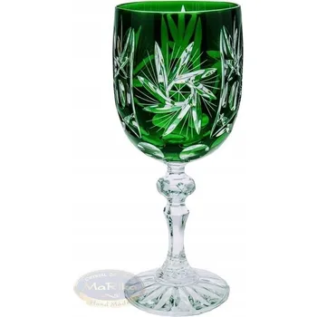 Sklenice Skleničky na bílé víno, skleničky na červené víno MaRika Młynek Olivově zelené odstíny 240ml 6 ks