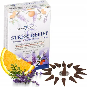 Vonná tyčinka Kónické vonné tyčinky Stamford Levandule, Květ Pomeranče, Tymián + Podstavec