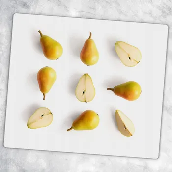 Obraz Skleněná dekorativní deska s grafikou Na Servírování Jednohubek Hruška 60x52