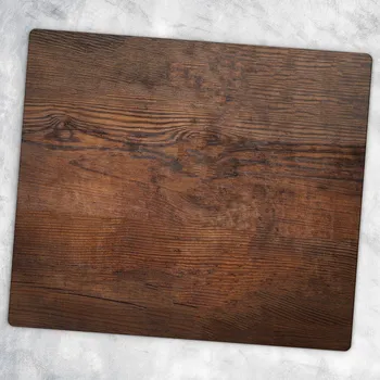 Kuchyňské prkénko Ozdobná kuchyňská skleněná deska na krájení a servírování hnědá deska 60x52