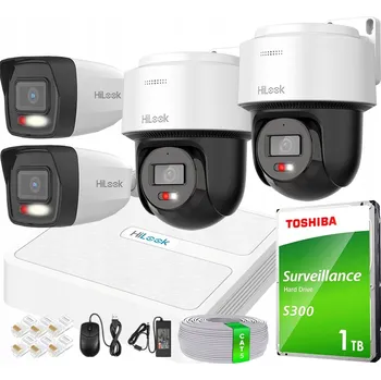 IP kamera Monitorovací sada HiLook by Hikvision IP SET 2x IPCAM-T4-30DL + 2x PTZ-N4MP KIT