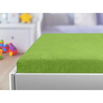 Prostěradlo Froté prostěradlo do dětské postýlky zelené 70x140 cm