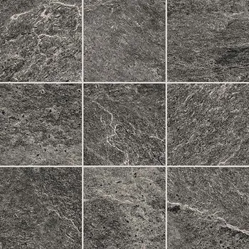Core Night - dlaždice rektifikovaná 9,8x9,8 černá DAR11875