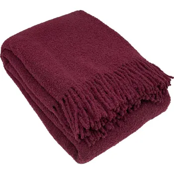 Prostěradlo Deka Dekoria vlněná 140 cm x 200 cm červená