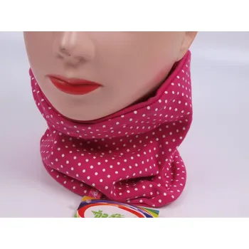 Nákrčník DRÁČE Dětský nákrčník tm. růžový s puntíky