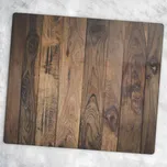 Skleněná Deska na Krájení a Servírování Tmavě Hnědá Dřevěná Deska 60x52