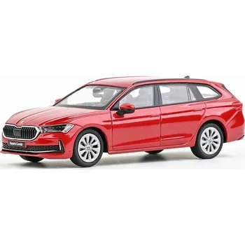 autíčko ABREX Škoda Superb IV Combi (2023) Červená Carmine Metalíza Model auta
