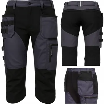 Pánské kraťasy Kraťasy krátké pirátské BOZP Bosafety MASHUP šedo-černé 50