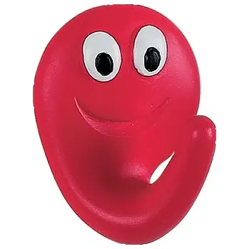 Držák na ručník SPIRELLA Spirella dětský háček SMILE, červený, polyresin, samolepící, 40 x 50 mm, 10.06761
