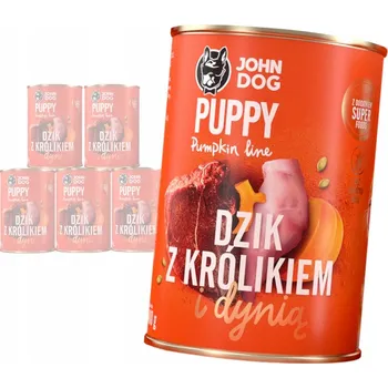 Krmivo pro psa John Dog krmivo pro štěňata zvěřina králík dýně 6x400g