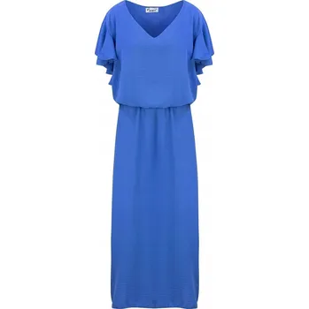 Dámské šaty Dlouhé šaty s gumou v pase, jemné a krásné s rozparkem MAXI 54