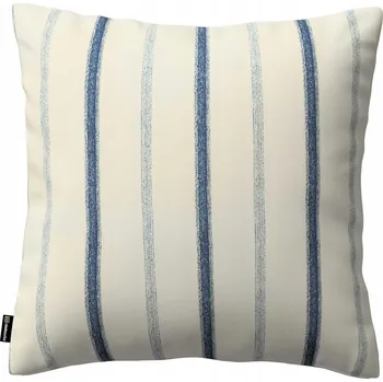 Povlak na polštářek Povlak na polštář 43x43 modré pruhy na ecru pozadí