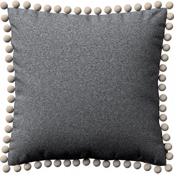 Povlak na polštářek Dekoria Povlak na polštář tmavě šedý melír