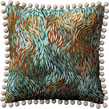 Povlak na polštářek Povlak na polštář 45x45 abstraktní zeleno-oranžový vzor