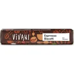 VIVANI Bio mléčná čokoládová tyčinka Espresso Biscotti 40 g