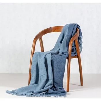 Prostěradlo Deka Dekoria akryl 140 cm x 200 cm modrá