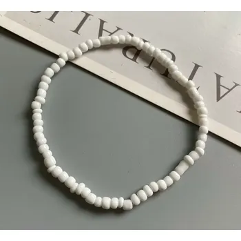 Řetízek B-TOP Letní řetízek na nohu s bílými korálky