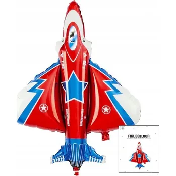 Balónek Fóliový balónek Tryskové letadlo KOSMOS Dekorace na narozeninovou oslavu 3D