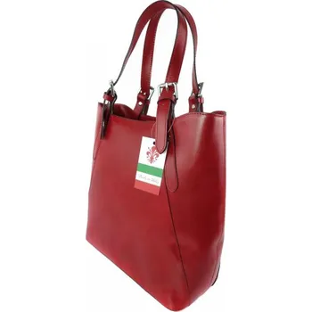 Kabelka Kožená kabelka přes rameno Vera Pelle 0145 červená