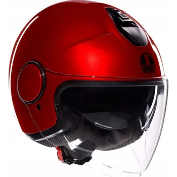 Helma na motorku AGV ETERES OTEVŘENÁ MOTOCYKLOVÁ PŘILBA JET CORSA ČERVENÁ RED