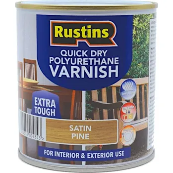 Lak na dřevo POLYURETANOVÝ LAK NA DŘEVO NÁBYTKU MDF BOROVICE SATÉN RUSTINS 500ml