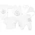 Kojenecká souprava Baby Nellys 6dílná souprava do porodnice Medvídek na měsíčku bílá