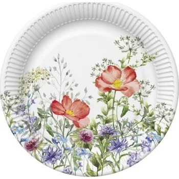 Talíř Papírové talíře malé - Meadow in June - 18 cm - 8 ks - TD01_OG_032001