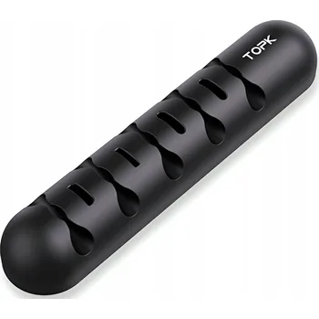 kabelová chránička Organizér / držák kabelů a vodičů TOPK L35, 5 slotů, černý