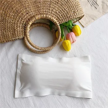 Podprsenka Dámská podprsenka bez ramínek neviditelná - na zapínání Barva: Bílá