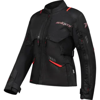 Moto bunda SEVENTY DEGREES Dámská bunda na motorku Seventy Degrees SD-JT69 Tanami černo-červená S