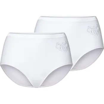 Dámské spodní prádlo esmara® Dámské kalhotky s krajkou s BIO bavlnou, 2 kusy (bílá, M(40/42))