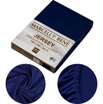 Prostěradlo Prostěradlo s gumou jersey 160x200 +30 cm, tmavě modré